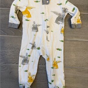 Burt’s Bees Baby Bunny Trail Organic Cotton Footed Zip Up Sleeper Size 3-6M